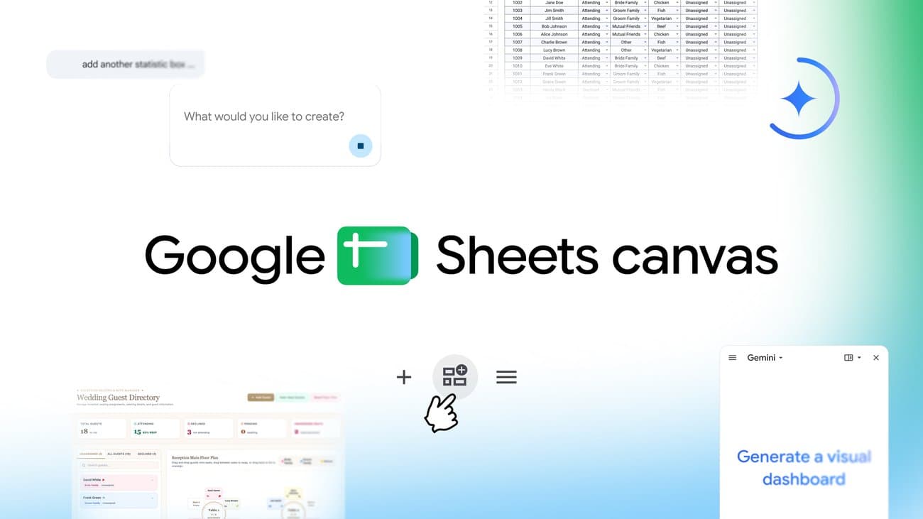 Google Sheets ajoute des tableaux de bord interactifs générés par IA